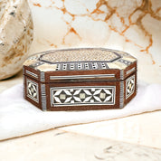 Egyptian Handmade Mother of Pearl Octagonal Inlay Box