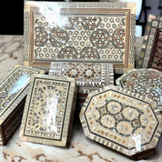 Egyptian Handmade Mother of Pearl Octagonal Inlay Box