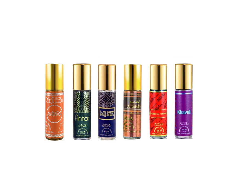 Nabeel assorted 6 Pack Roll on Perfume Oils - Musky Scents